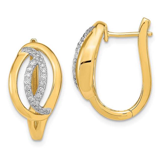 14k Yellow Gold Earrings Style EM6891 - Classique Jewelry Inc.