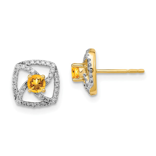 14k Yellow Gold Earrings Style EM6900 - Classique Jewelry Inc.