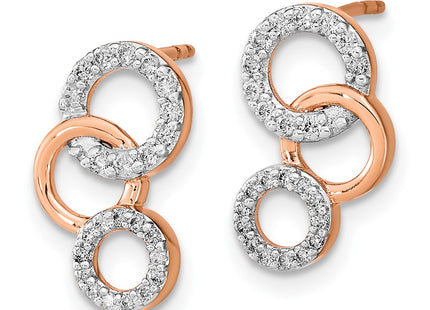 14k Rose Gold Earrings Style EM6903 - Classique Jewelry Inc.