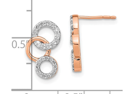 14k Rose Gold Earrings Style EM6903 - Classique Jewelry Inc.