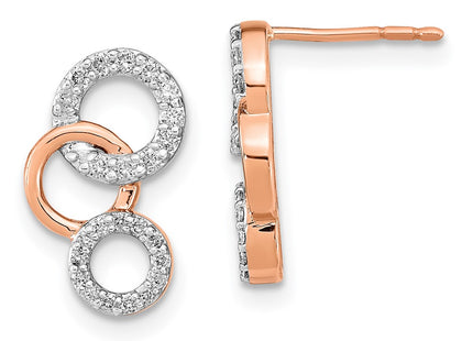 14k Rose Gold Earrings Style EM6903 - Classique Jewelry Inc.