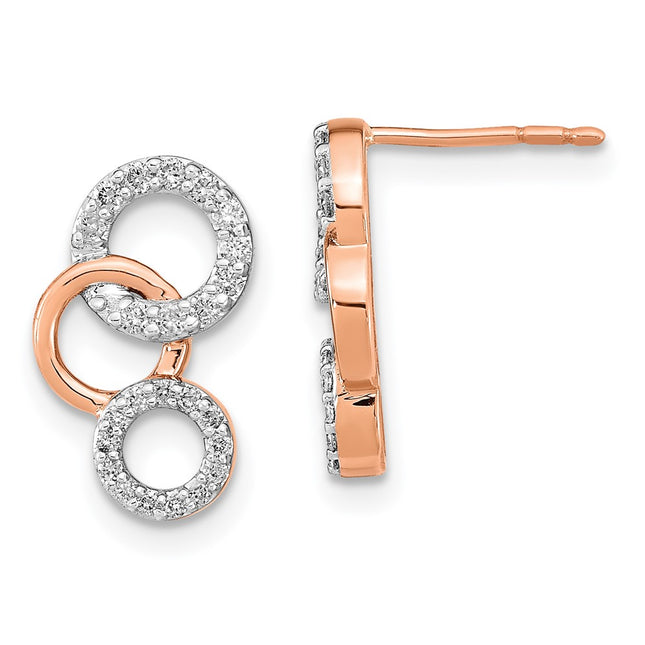 14k Rose Gold Earrings Style EM6903 - Classique Jewelry Inc.