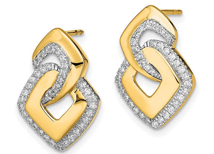 14k Yellow Gold Earrings Style EM6904 - Classique Jewelry Inc.