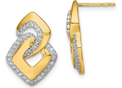 14k Yellow Gold Earrings Style EM6904 - Classique Jewelry Inc.