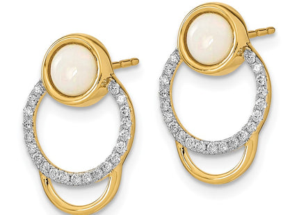 14k Yellow Gold Earrings Style EM6908 - Classique Jewelry Inc.