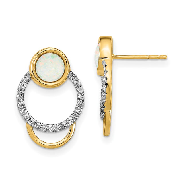 14k Yellow Gold Earrings Style EM6908 - Classique Jewelry Inc.