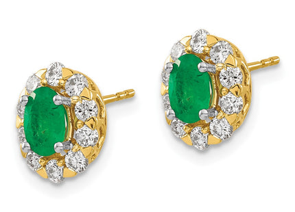 14k Yellow Gold Earrings Style EM6990 - Classique Jewelry Inc.