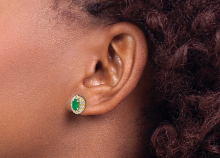 14k Yellow Gold Earrings Style EM6990 - Classique Jewelry Inc.