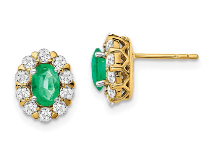 14k Yellow Gold Earrings Style EM6990 - Classique Jewelry Inc.