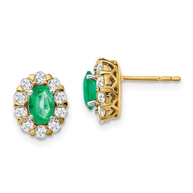 14k Yellow Gold Earrings Style EM6990 - Classique Jewelry Inc.