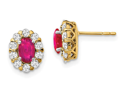 14k Yellow Gold Earrings Style EM6990 - Classique Jewelry Inc.