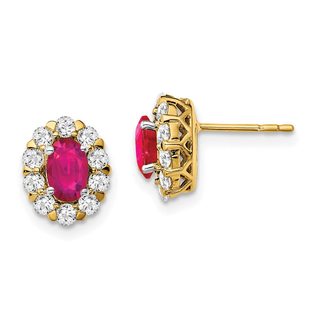 14k Yellow Gold Earrings Style EM6990 - Classique Jewelry Inc.