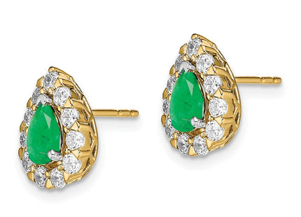 14k Yellow Gold Earrings Style EM6991 - Classique Jewelry Inc.