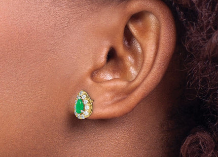 14k Yellow Gold Earrings Style EM6991 - Classique Jewelry Inc.
