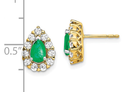 14k Yellow Gold Earrings Style EM6991 - Classique Jewelry Inc.