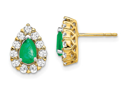 14k Yellow Gold Earrings Style EM6991 - Classique Jewelry Inc.