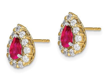 14k Yellow Gold Earrings Style EM6991 - Classique Jewelry Inc.