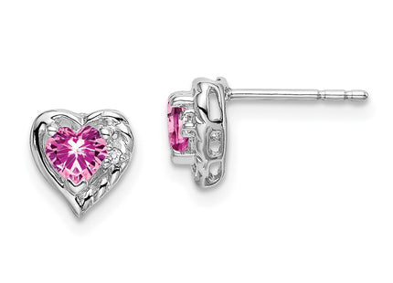 14k White Gold Earrings Style EM7027 - Classique Jewelry Inc.
