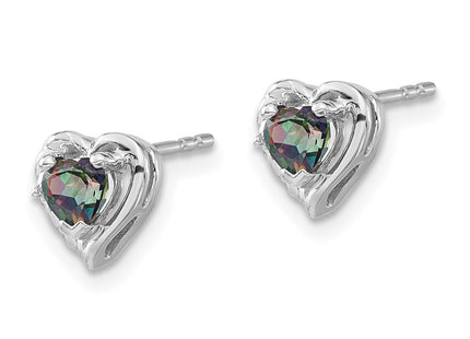 14k White Gold Earrings Style EM7027 - Classique Jewelry Inc.