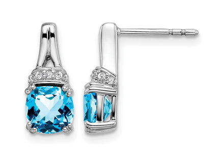 14K white gold diamond earrings