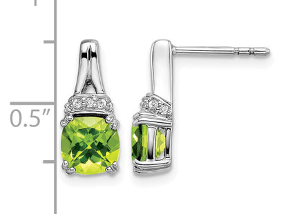 14K white gold diamond earrings, further view