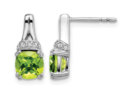 14K white gold diamond earrings
