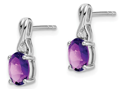 14k White Gold Earrings Style EM7075 - Classique Jewelry Inc.