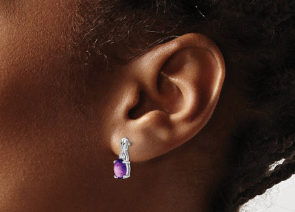 14k White Gold Earrings Style EM7075 - Classique Jewelry Inc.