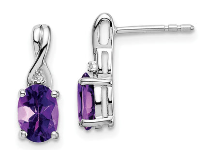14k White Gold Earrings Style EM7075 - Classique Jewelry Inc.