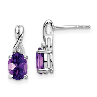 14k White Gold Earrings Style EM7075 - Classique Jewelry Inc.
