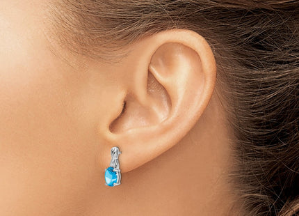 14k White Gold Earrings Style EM7075 - Classique Jewelry Inc.