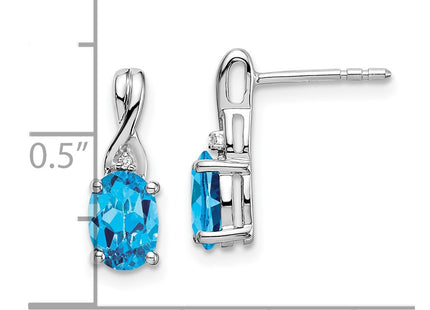 14k White Gold Earrings Style EM7075 - Classique Jewelry Inc.