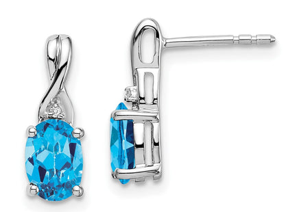 14k White Gold Earrings Style EM7075 - Classique Jewelry Inc.