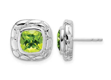 Sterling silver peridot earrings