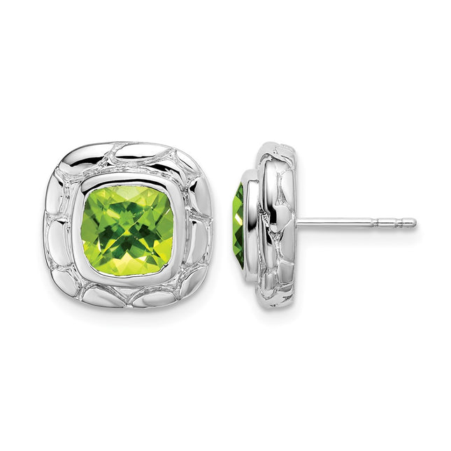 Sterling silver peridot earrings