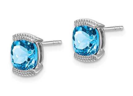 14k White Gold Earrings Style EM7080 - Classique Jewelry Inc.