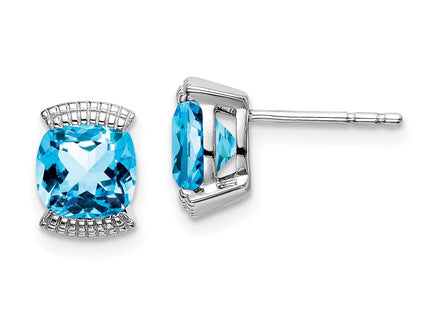 14k White Gold Earrings Style EM7080 - Classique Jewelry Inc.