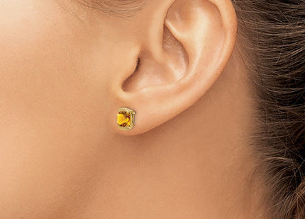 14K gold citrine earrings, another view