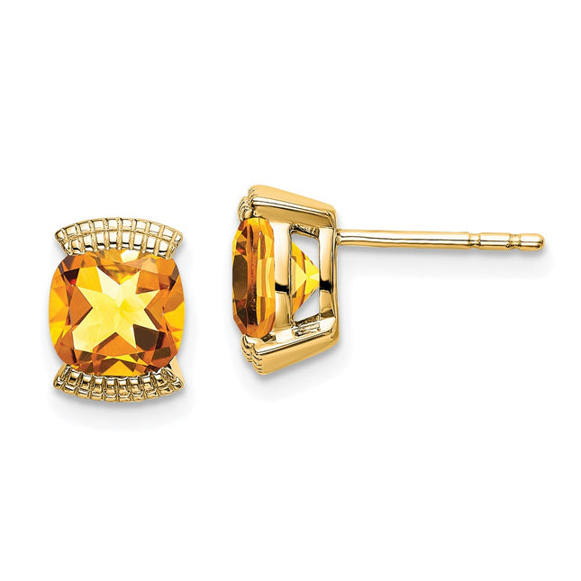 14k Yellow Gold Earrings Style EM7080 - Classique Jewelry Inc.
