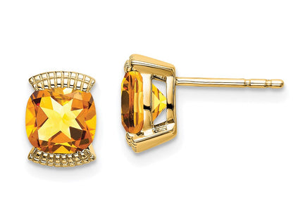 14K gold citrine earrings