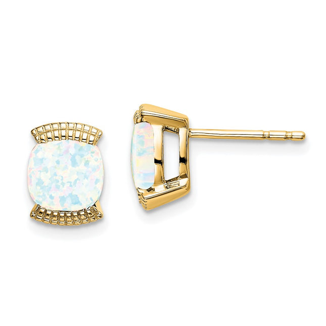 14k Yellow Gold Earrings Style EM7080 - Classique Jewelry Inc.