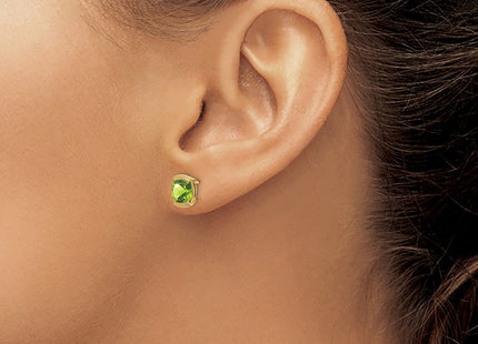14K gold peridot earrings, another view