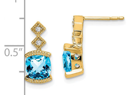 14K gold diamond earrings, further view