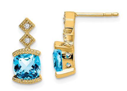 14K gold diamond earrings