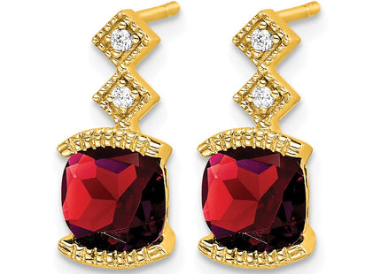 14K gold diamond earrings, alternate view