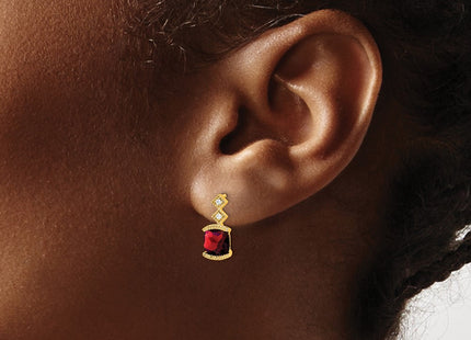 14K gold diamond earrings, another view