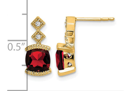 14K gold diamond earrings, further view