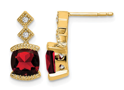 14K gold diamond earrings