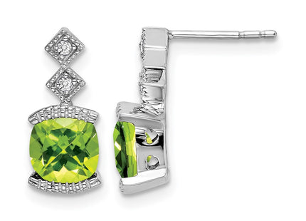 14K white gold diamond earrings