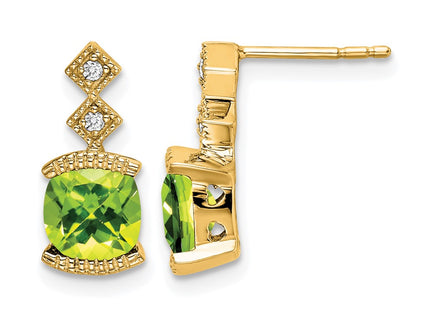 14K gold diamond earrings